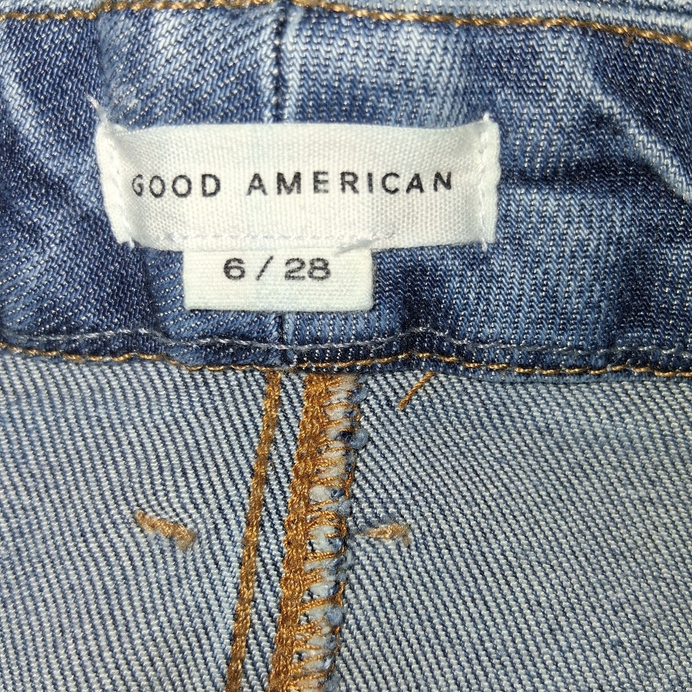 EUC Good American Size 6/28 Good Legs Mid Rise Flare Blue Jeans!! - Picture 14 of 16